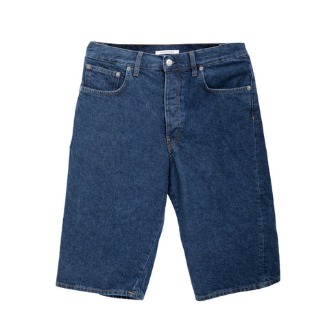 Hello Sunflower Wide Twisted Shorts Rinse Blue 737 5090 Degli Uberti